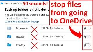 How do I stop files from going to OneDrive 2024