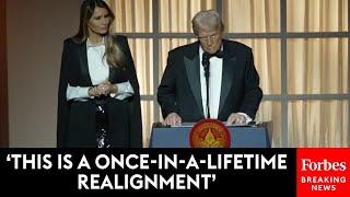 President-Elect Trump, Alongside Melania, Delivers Remarks At Inauguration Eve Dinner