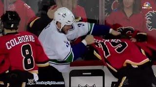 Kevin Bieksa vs Michael Ferland Apr 19, 2015