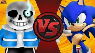 SANS vs SONIC! (Undertale vs Sonic The Hedgehog) Cartoon Fight Club BONUS Episode!