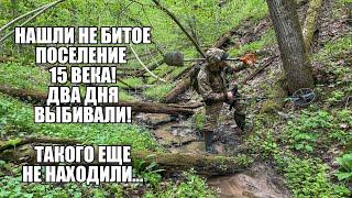 ДВА ДНЯ ВЫБИВАЛИ НЕТРОНУТОЕ ПОСЕЛЕНИЕ 15 ВЕКА! Поиск золота с металлоискателем / Russian Digger