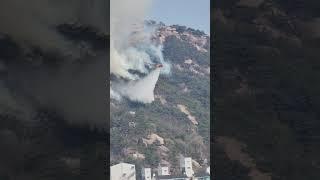 Helicopters fighting wildfires