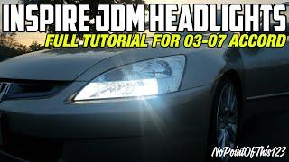 JDM Inspire UC1 Headlights FULL Wiring and Installation! (7th Gen Accord)