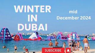 DUBAI | December 2024 | WINTER in DUBAI | Beach Walk #dubaimarina #jbr #beachescape