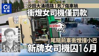 小巴司機大涌橋路車禍亡　衝燈司機罰款　尾隨肇事新牌司機囚16月｜01新聞