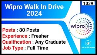 Wipro Walk In Drive 2024 | Job For Fresher | Fraud Analyst Jobs | IT Company Job