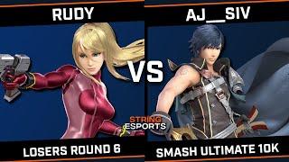 Rudy (Zero Suit Samus) vs aj__siv (Chrom) - String Esports Smash Ultimate 10K