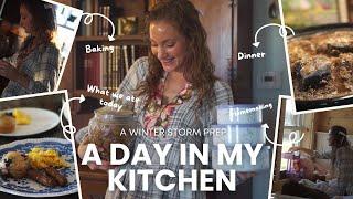 Cozy Winter Storm Prep: A Day of Baking, Cooking, and Homemaking