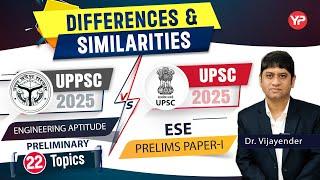 Differences & Similarities in Engineering Aptitude Prelims Exam ESE & UPPSC