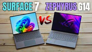 ARM vs x86 GAMING Laptop - Surface 7 vs Zephyrus G14 (2024) COMPARISON