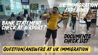 Alert  will immigration officer check bank statement? | UK immigration Question\Answers at airport