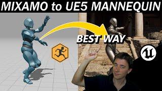 Fastest Way (and free) for Retargeting Mixamo Animations to UE5 Mannequin - Unreal Engine 5