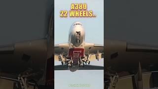 The 22 Wheels of a Airbus A380 #shorts #aviation