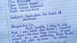 Application for Leave of Absence | How to Write Application in English | JSJ Knowledge