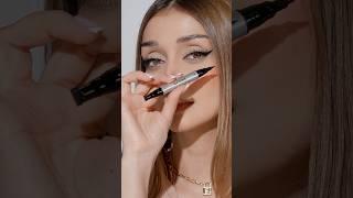 Easiest  way to do winged eyeliner #eyelinertutorial #makeuptutorial #makeup