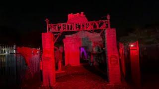 Hell Valley Cemetery Scare Zone at Six Flags Fright Fest #halloween #hauntedhouse #sixflags