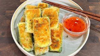 SUPER Easy Crispy Zucchini Rice Paper Recipe | 초간단 바삭한 애호박 요리 