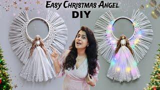 Easy DIY LED Christmas Angel For Home decor | Budget friendly Christmas decor 