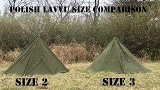 Polish Lavvu Size Comparison - Size 2/Size 3