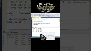 sql 2 years experience interview questions with 3 projects source code #sqlinterviewquestions