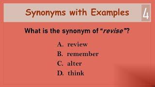 English Vocabulary Practice Test | Synonyms with Examples 4| Test Your English Vocabulary Skills