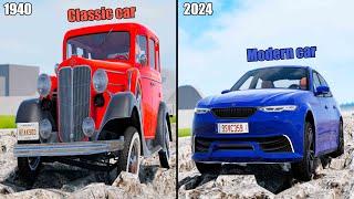 Modern Car vs Classic Car - Beamng drive