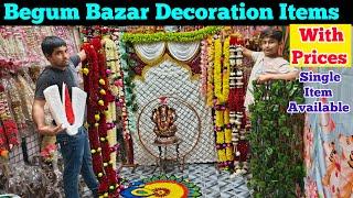 Begum Bazar Ganesh Mandapam Decoration Items With Prices|| Prakash Decoration|| VNK ideas