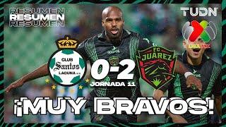 Resumen y goles | Santos 0-2 Juárez | Liga Mx -AP2024 - J11 | TUDN