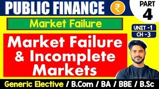 Incomplete Market & Market Failure | Public Finance GE | B.com, BA, Sem 4 & Sem 6