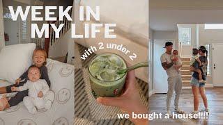 WEEK IN MY LIFE WITH 2 UNDER 2 | we bought a house!!!!! slow mornings, package unboxings, etc