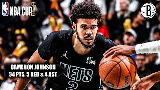 Cameron Johnson DROPS 34 as Nets dominate the Hornets | NBA on ESPN