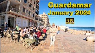 [4K] Guardamar del Segura, Costa Blanca⎮Monday Afternoon Promenade and Beach Walking Tour 