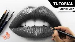 How to Draw Realistic LIPS | Tutorial for BEGINNERS