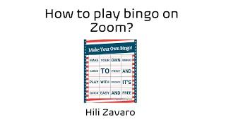 Play Bingo on a Zoom Lesson with My Free Bingo Board