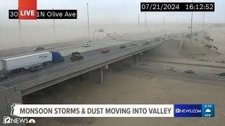 Live look: Monsoon storms, dust moving into the Valley