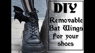 DIY Removable Bat Wings for your Shoes  I Goth up your shoes I Mademoiselle Tineoidea