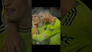 Garnacho with Ronaldo X Garnacho with Messi #shorts #viral #funny #trending #football