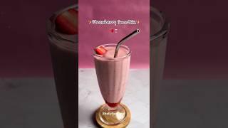 Strawberry smoothie recipe|Strawberry banana smoothie|Strawberry smoothie with milk