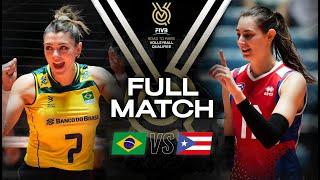  BRA vs  PUR - Paris 2024 Olympic Qualification Tournament | Full Match - Volleyball