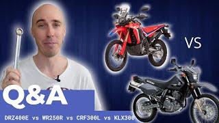  CRF300 RALLY vs DR650 | Does Weight Matter? | KLX300 vs DRZ400E vs WR250R vs CRF300L | Bike Banter