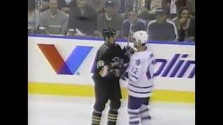 Kris King vs Matthew Barnaby Fight 1999 playoffs