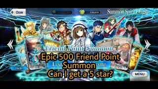 Epic 500 Friend Point Summon FGO, can I get a 5 star?