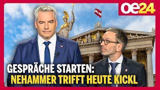 Gespräche starten: Nehammer trifft heute Kickl