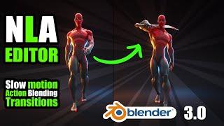 Slow motion, animation editing, All you need about the NLA in Blender 3.0