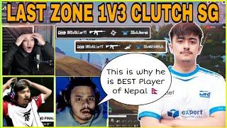 DRS Killer YT Last Zone 1v3 Clutch SG  | Streamers Reaction  | Clash with kvn #killeryt