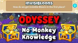 BTD6 Odyssey | No Monkey Knowledge Guide | Hard Mode Tutorial | InvisiBloons