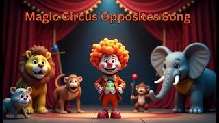 Magic Opposites Song!   Learn Opposites with Animals for Kids in Circus