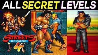 Streets of Rage 4 - ALL SECRET LEVELS / How to Unlock All Secret Stages - Easter Eggs Bosses