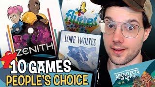 10 Board Games Being Played NOW - "People's Choice" Board Game Picks!