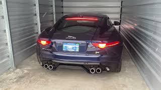 2015 Jaguar F Type R cold start in winter storage with Dynamic Exhaust valves open